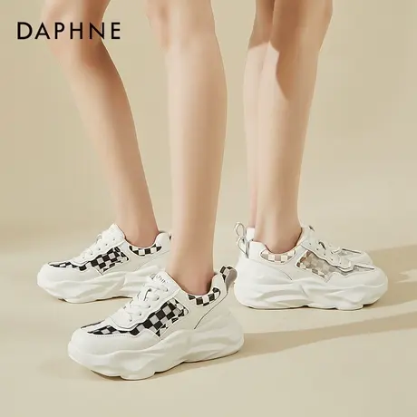 达芙妮鞋子女2022年流行的夏季新款网面透气ins潮小众设计运动鞋图片