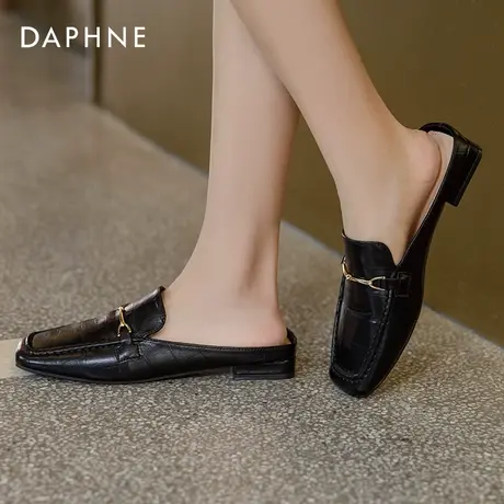 达芙妮女鞋子女2022年新款爆款包头半拖鞋女夏外穿一脚蹬穆勒鞋女图片